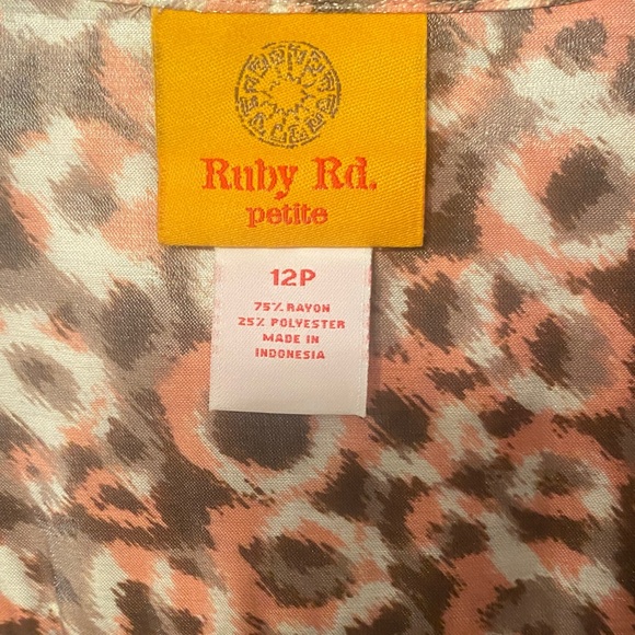 Animal Print Blouse by Ruby Rd - Picture 3 of 3